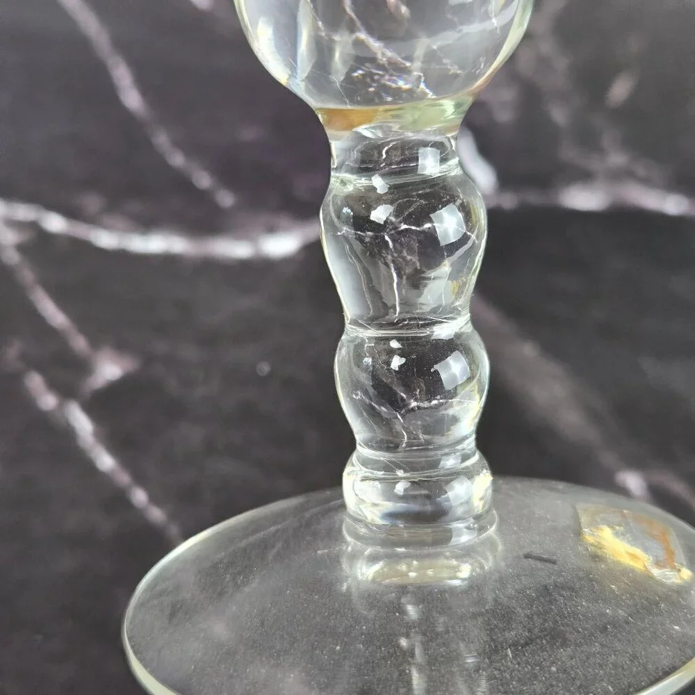 Vintage Ransgil Crystal Bud Vase Gold Gilt Rose on Front 1940's-1950's MCM